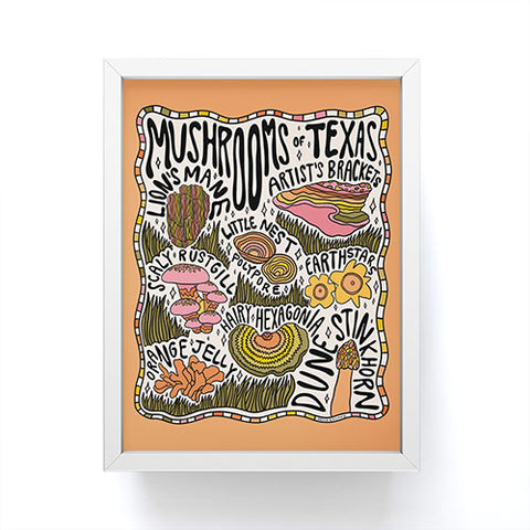 Doodle By Meg Mushrooms of Texas Framed Mini Art Print