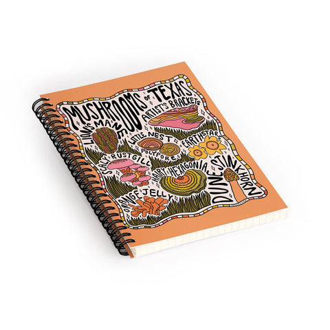 Doodle By Meg Mushrooms of Texas Spiral Notebook