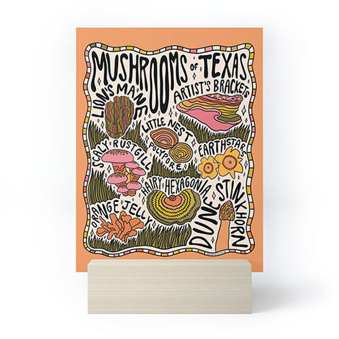 Doodle By Meg Mushrooms of Texas Mini Art Print