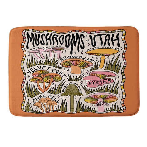 Doodle By Meg Mushrooms of Utah Memory Foam Bath Mat