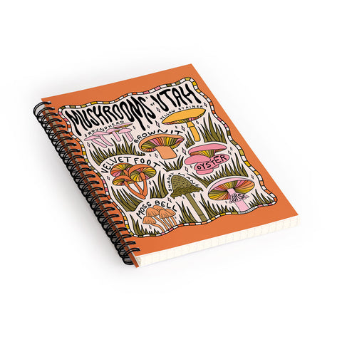 Doodle By Meg Mushrooms of Utah Spiral Notebook