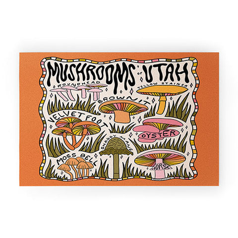 Doodle By Meg Mushrooms of Utah Welcome Mat