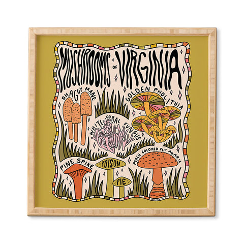 Doodle By Meg Mushrooms of Virginia Framed Wall Art