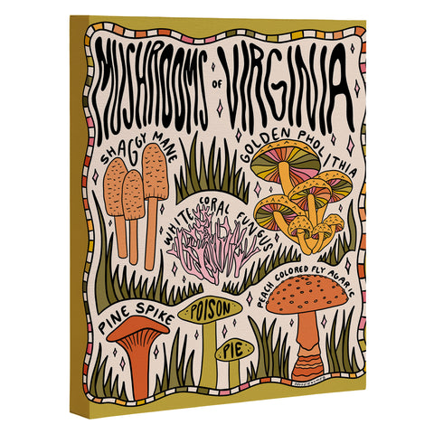 Doodle By Meg Mushrooms of Virginia Art Canvas