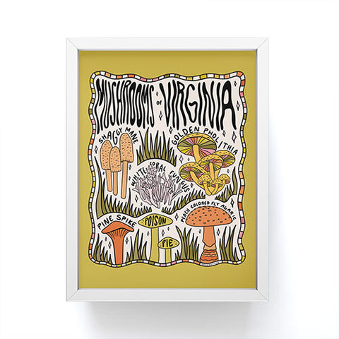 Doodle By Meg Mushrooms of Virginia Framed Mini Art Print