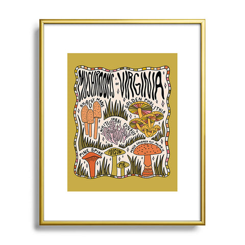 Doodle By Meg Mushrooms of Virginia Metal Framed Art Print