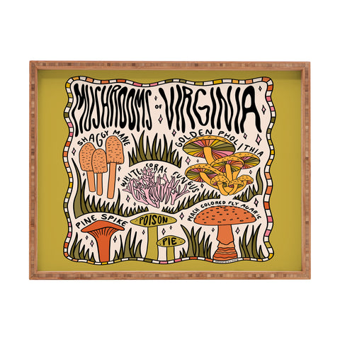 Doodle By Meg Mushrooms of Virginia Rectangular Tray