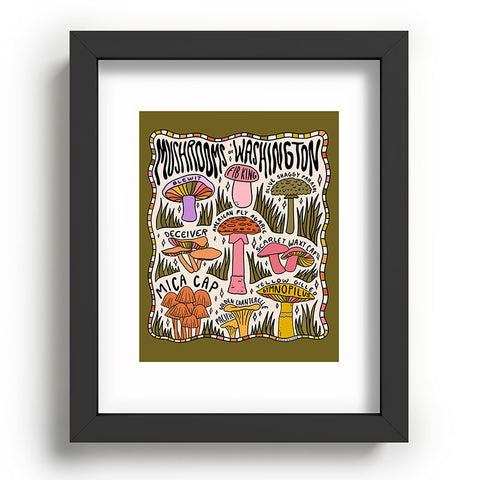 Doodle By Meg Mushrooms of Washington Recessed Framing Rectangle