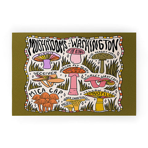 Doodle By Meg Mushrooms of Washington Welcome Mat