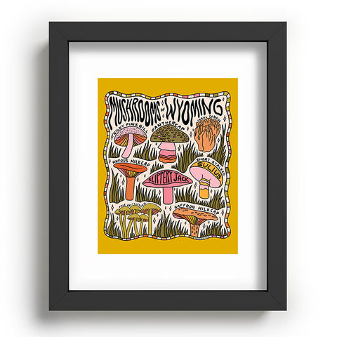 Doodle By Meg Mushrooms of Wyoming Recessed Framing Rectangle