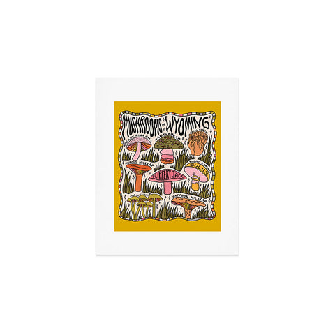 Doodle By Meg Mushrooms of Wyoming Art Print
