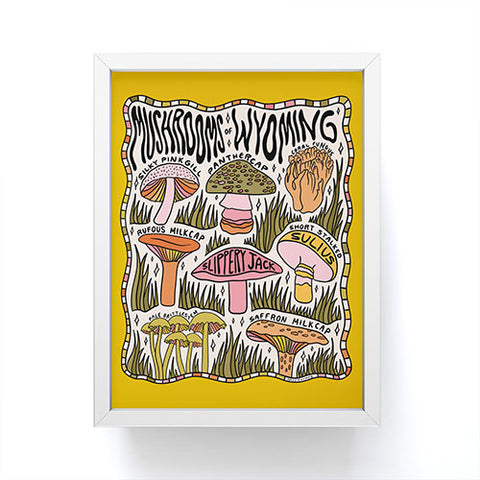 Doodle By Meg Mushrooms of Wyoming Framed Mini Art Print