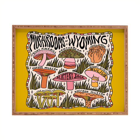 Doodle By Meg Mushrooms of Wyoming Rectangular Tray