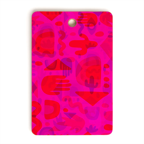 Doodle By Meg Neon Cutout Print Cutting Board Rectangle