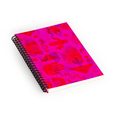 Doodle By Meg Neon Cutout Print Spiral Notebook