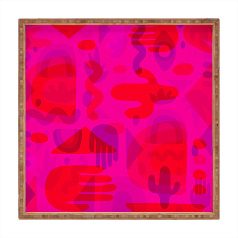 Doodle By Meg Neon Cutout Print Square Tray