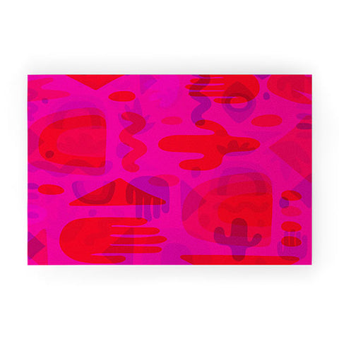 Doodle By Meg Neon Cutout Print Welcome Mat