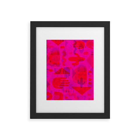 Doodle By Meg Neon Cutout Print Framed Art Print
