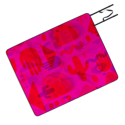 Doodle By Meg Neon Cutout Print Picnic Blanket