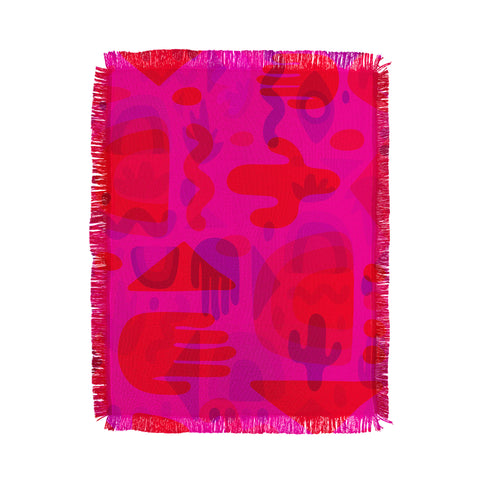 Doodle By Meg Neon Cutout Print Throw Blanket
