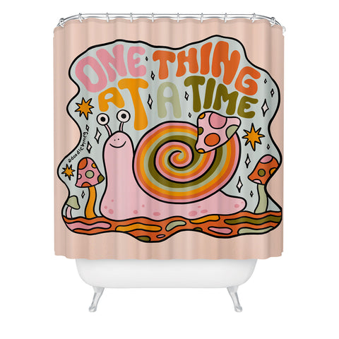 Doodle By Meg One Thing at a Time Shower Curtain