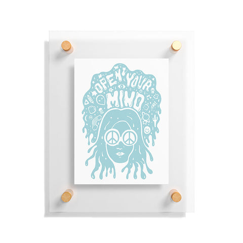Doodle By Meg Open Your Mind in Mint Floating Acrylic Print