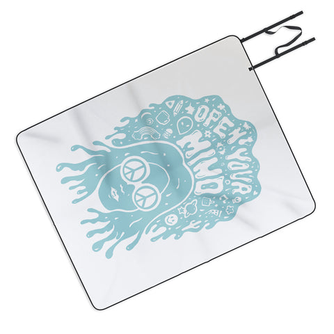 Doodle By Meg Open Your Mind in Mint Picnic Blanket