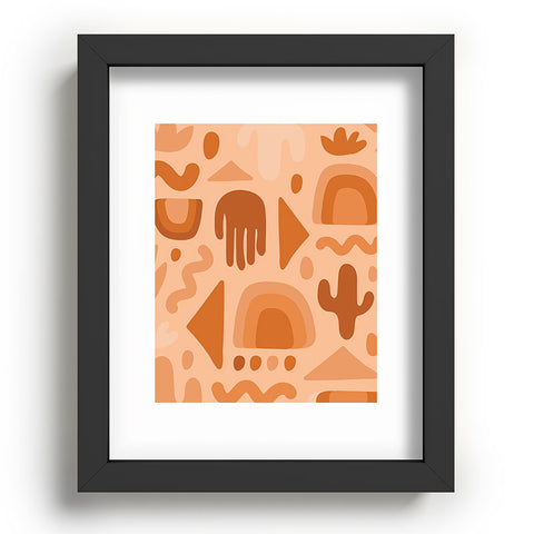 Doodle By Meg Orange Cutout Print Recessed Framing Rectangle
