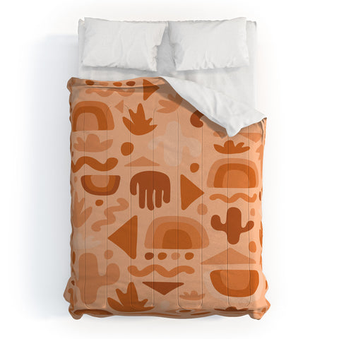 Doodle By Meg Orange Cutout Print Comforter
