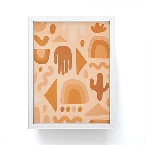 Doodle By Meg Orange Cutout Print Framed Mini Art Print