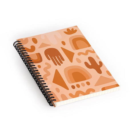 Doodle By Meg Orange Cutout Print Spiral Notebook
