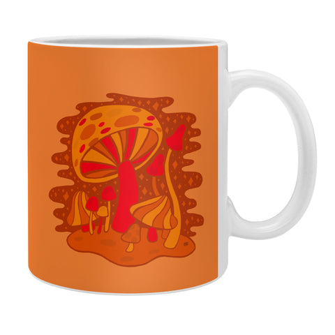 Doodle By Meg Orange Mushrooms Coffee Mug