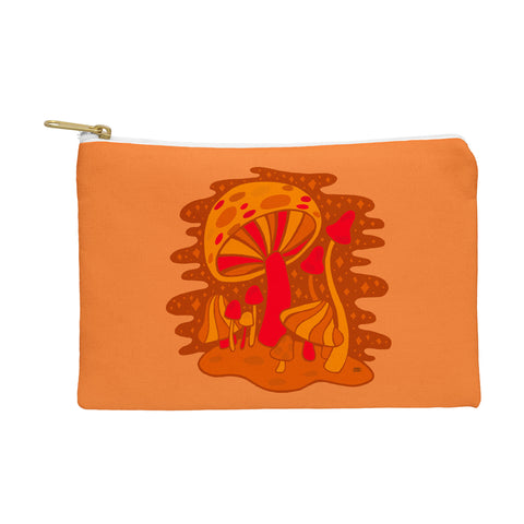 Doodle By Meg Orange Mushrooms Pouch