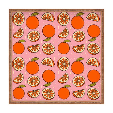 Doodle By Meg Oranges Print Square Tray