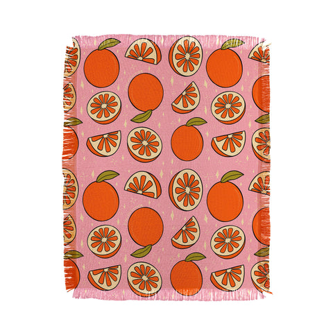 Doodle By Meg Oranges Print Throw Blanket