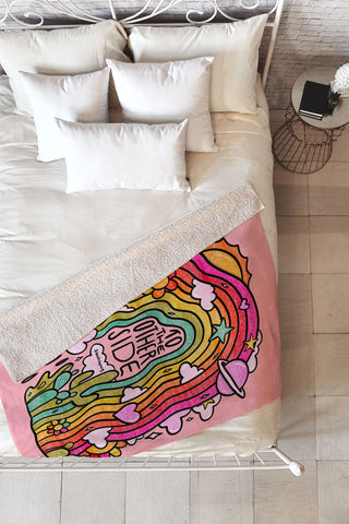 Doodle By Meg Other Side Fleece Throw Blanket