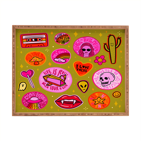 Doodle By Meg Patch Print Rectangular Tray