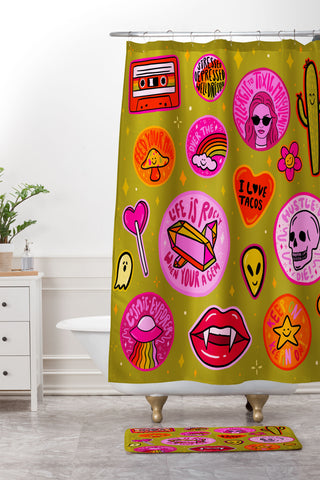 Doodle By Meg Patch Print Shower Curtain And Mat