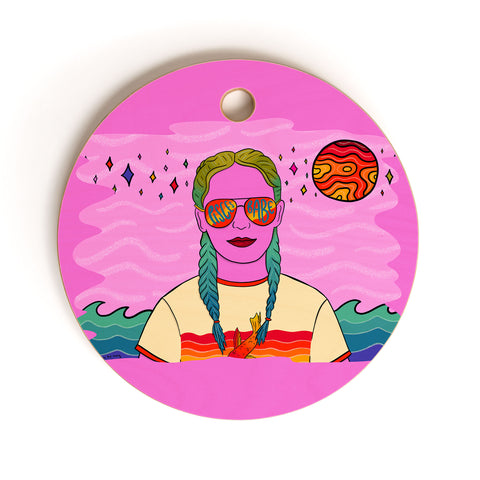 Doodle By Meg Pisces Babe Cutting Board Round