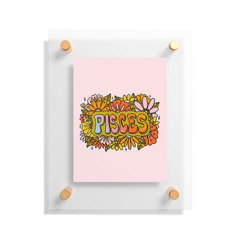 Doodle By Meg Pisces Flowers Floating Acrylic Print