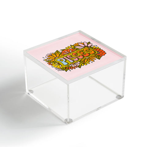 Doodle By Meg Pisces Flowers Acrylic Box