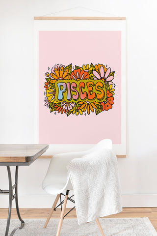 Doodle By Meg Pisces Flowers Art Print And Hanger