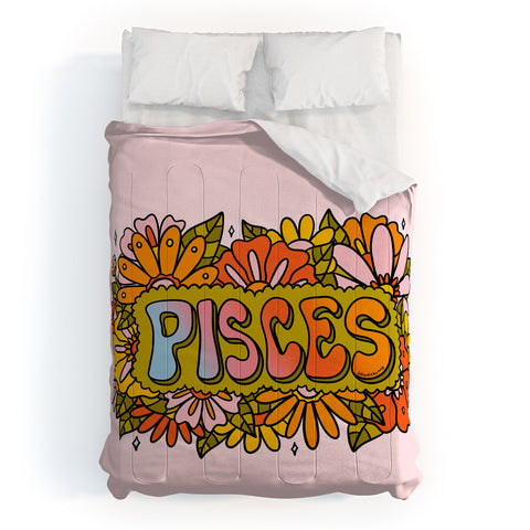 Doodle By Meg Pisces Flowers Comforter