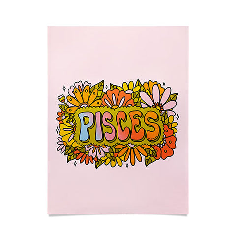 Doodle By Meg Pisces Flowers Poster