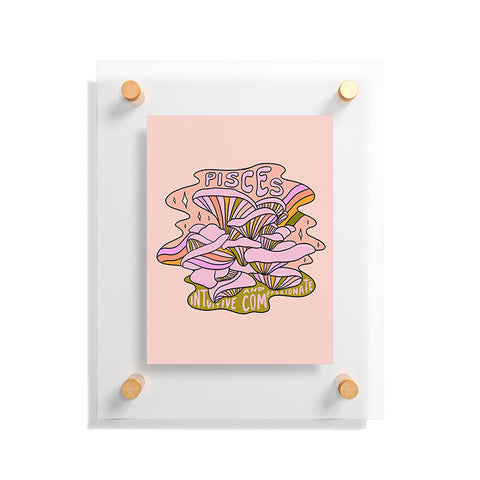 Doodle By Meg Pisces Mushroom Floating Acrylic Print
