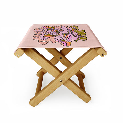 Doodle By Meg Pisces Mushroom Folding Stool