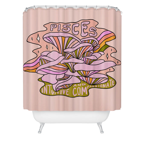 Doodle By Meg Pisces Mushroom Shower Curtain