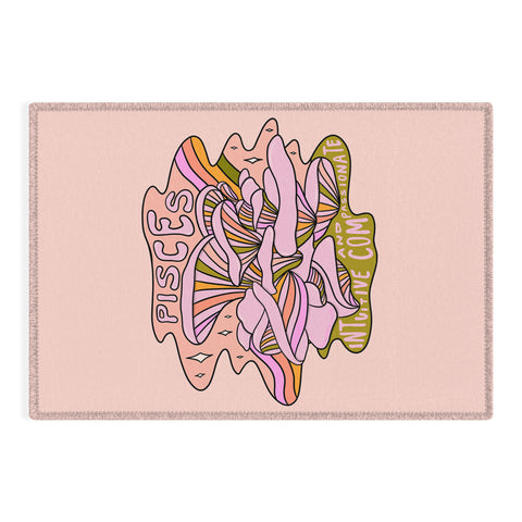 Doodle By Meg Pisces Mushroom Outdoor Rug