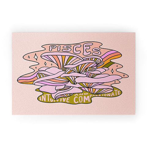 Doodle By Meg Pisces Mushroom Welcome Mat