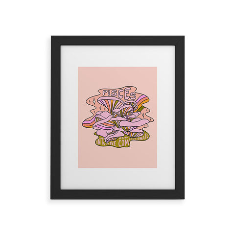 Doodle By Meg Pisces Mushroom Framed Art Print